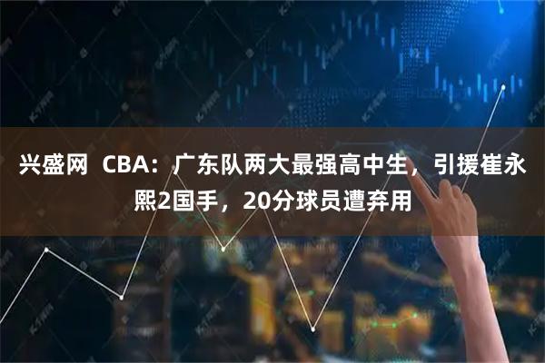 兴盛网  CBA：广东队两大最强高中生，引援崔永熙2国手，20分球员遭弃用